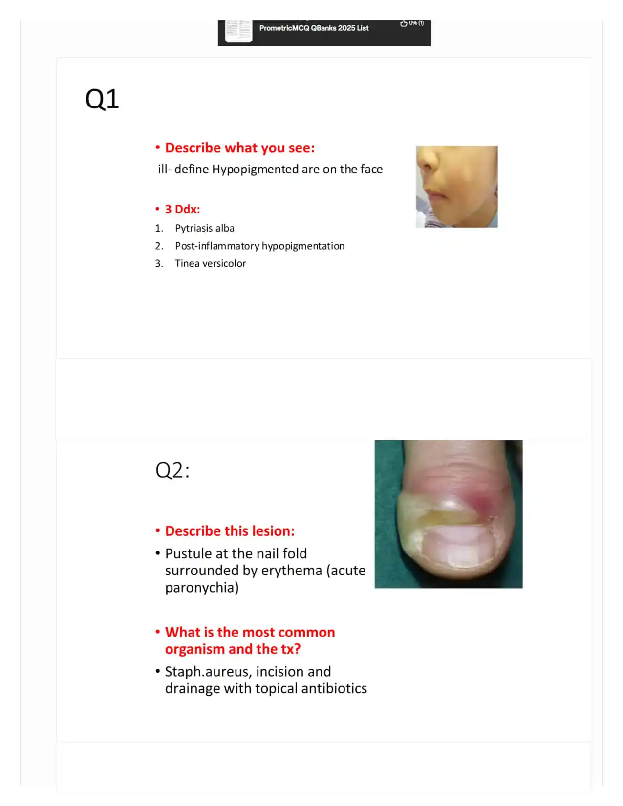 سوالات وایوا درماتولوژی 2022 کشورهای عربی