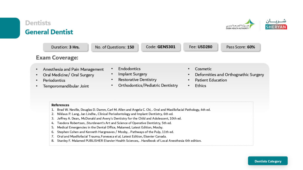 blueprint یا بارم بندی آزمون پرومتریک دندانپزشکی دبی