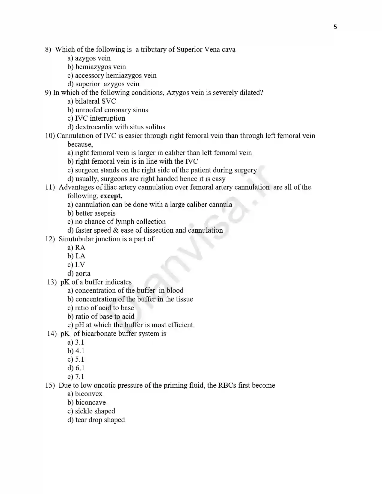 مجموعه جامع سؤالات چهارگزینهای بایپس قلبی–ریوی و پرفیوژن - تصویر 2
