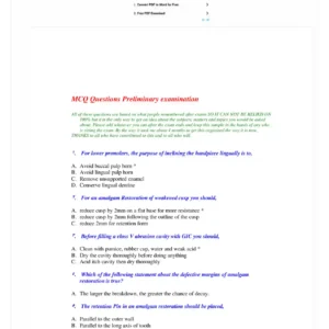 بانک ۱۰۰۰ سؤال دندانپزشکی برای آزمون پیرسون