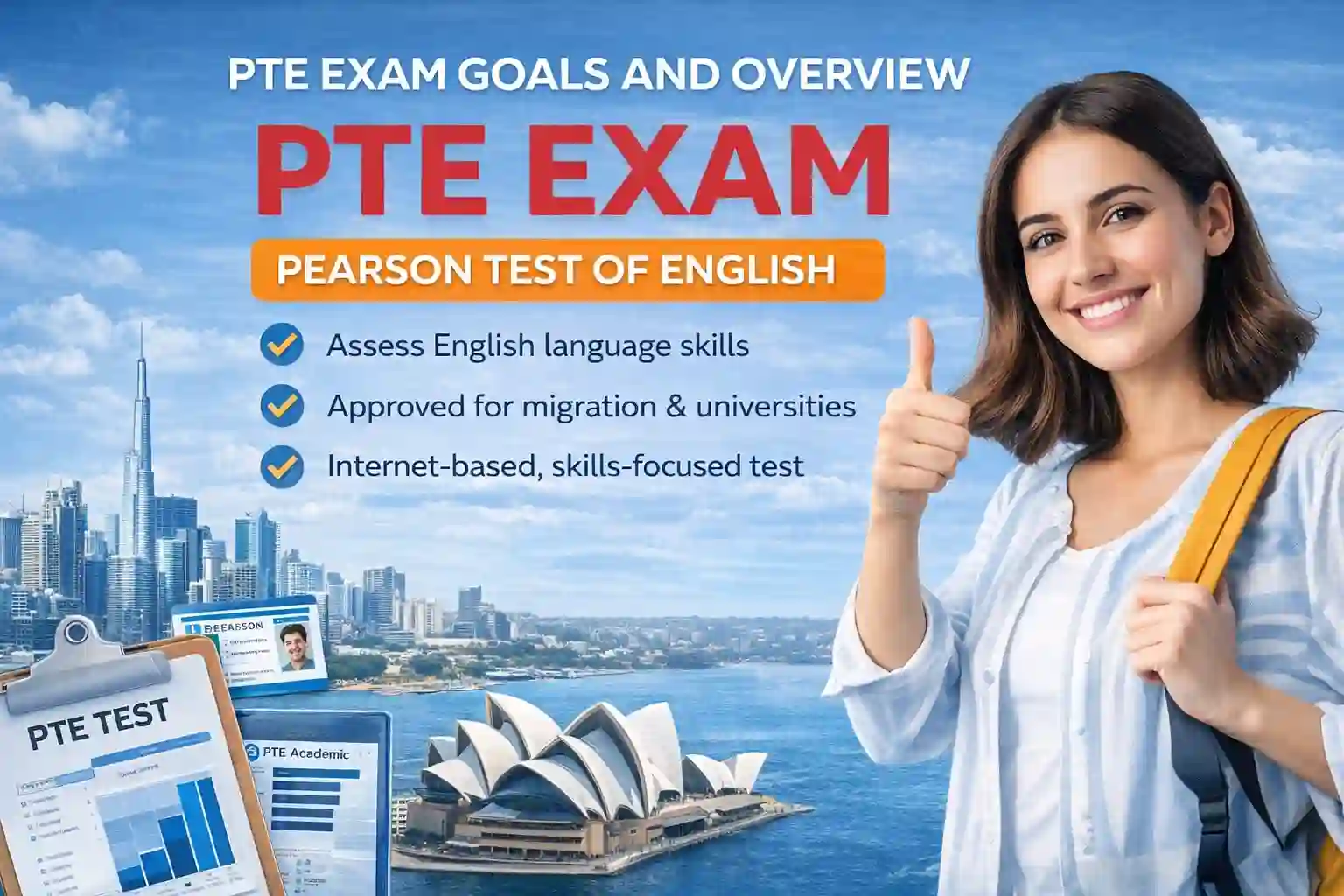 بررسی کلی و اهداف آزمون PTE