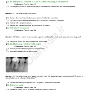 مجموعه 800 سوال چالشهای MCQ متخصص درمان ریشه (اندودانتیکس) برای آزمون پرومتریک و پیرسون
